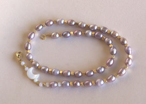 Lavender Pearl Necklace